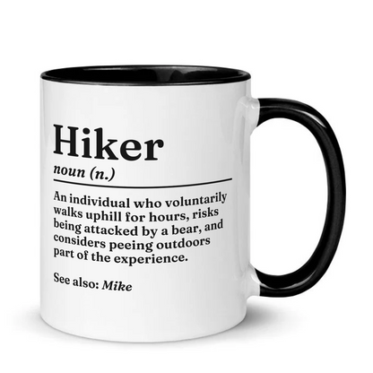 Personalised Funny Hiker Definition Mug