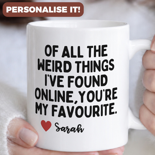 Personalised Of All the Weird Things I've Found Online Mug