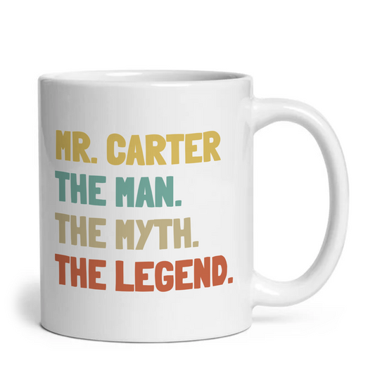 Personalised The Man The Myth The Legend Coffee Mug