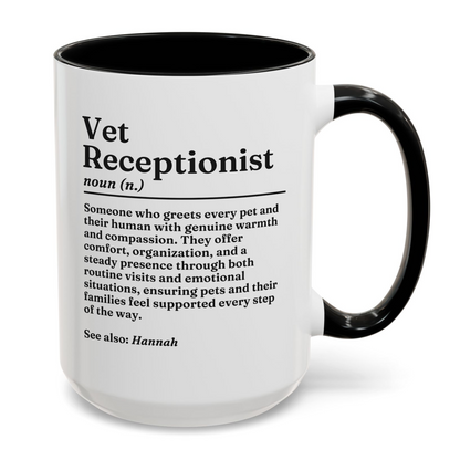 Personalised Vet Receptionist Definition Mug