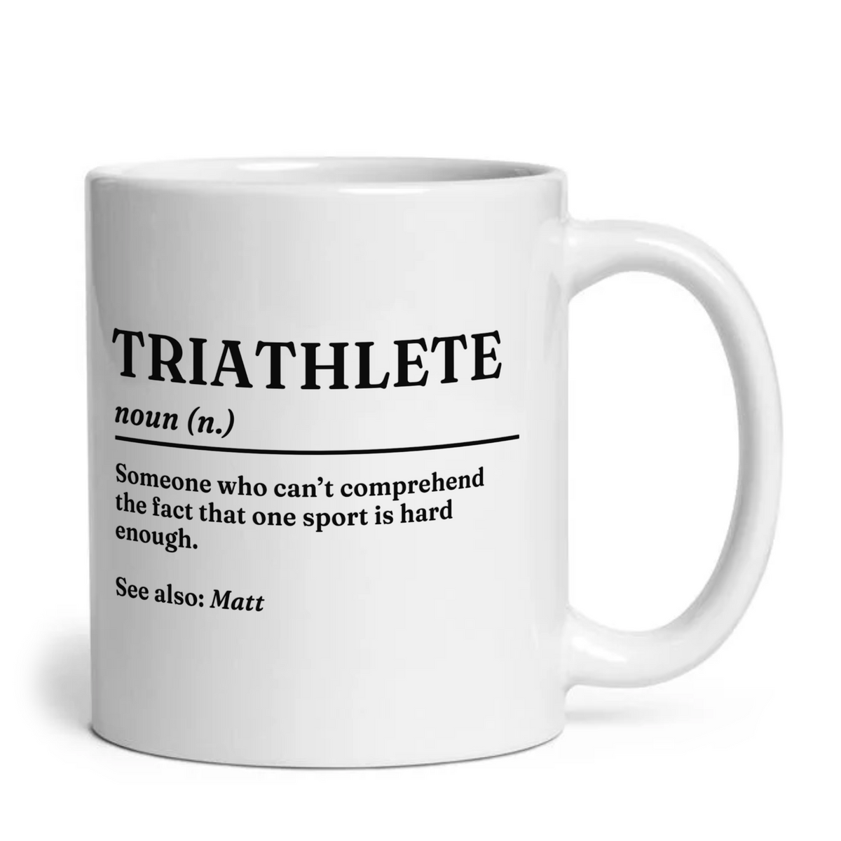 Personalised Triathlete Definition With Name Funny Coffee Mug