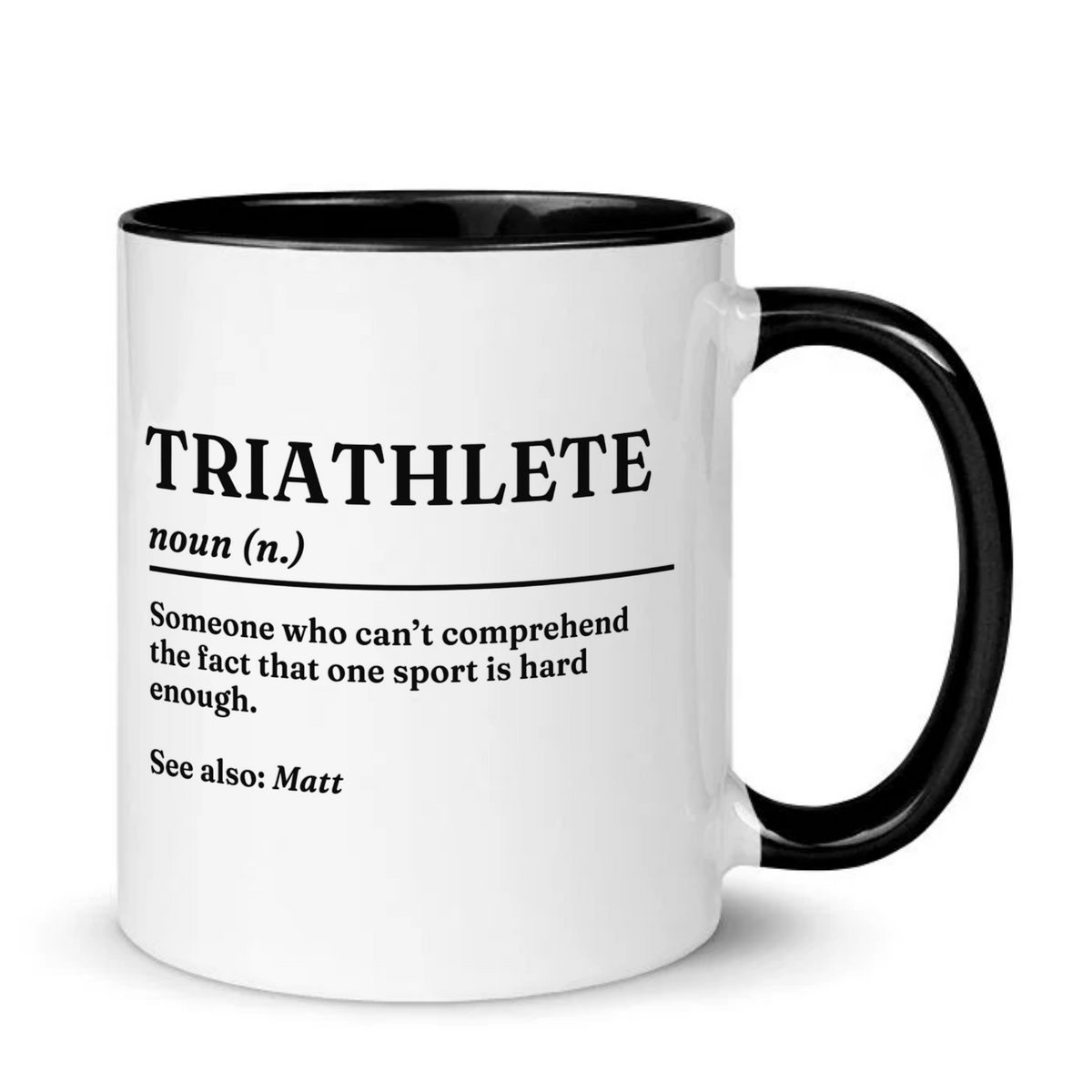 Personalised Triathlete Definition With Name Funny Coffee Mug