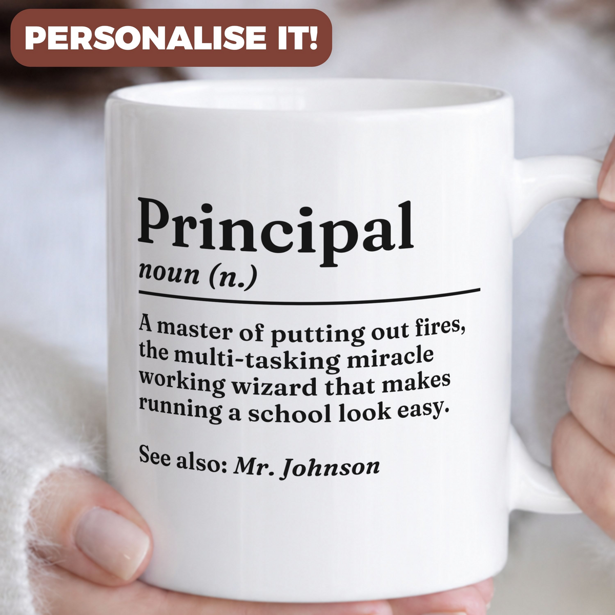 Personalised Principal Definition Mug