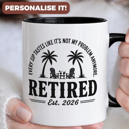 Personalised Retired Est. Mug