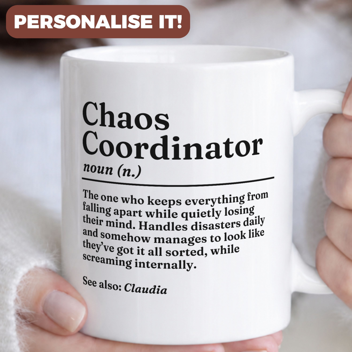 Personalised Chaos Coordinator Definition Mug