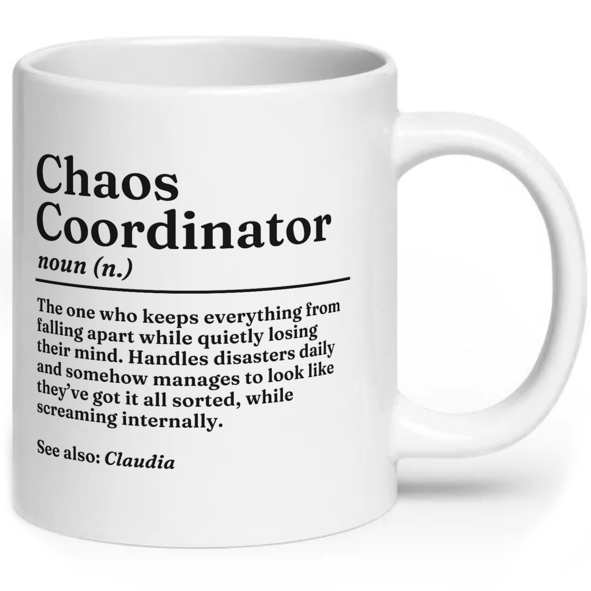 Personalised Chaos Coordinator Definition Mug