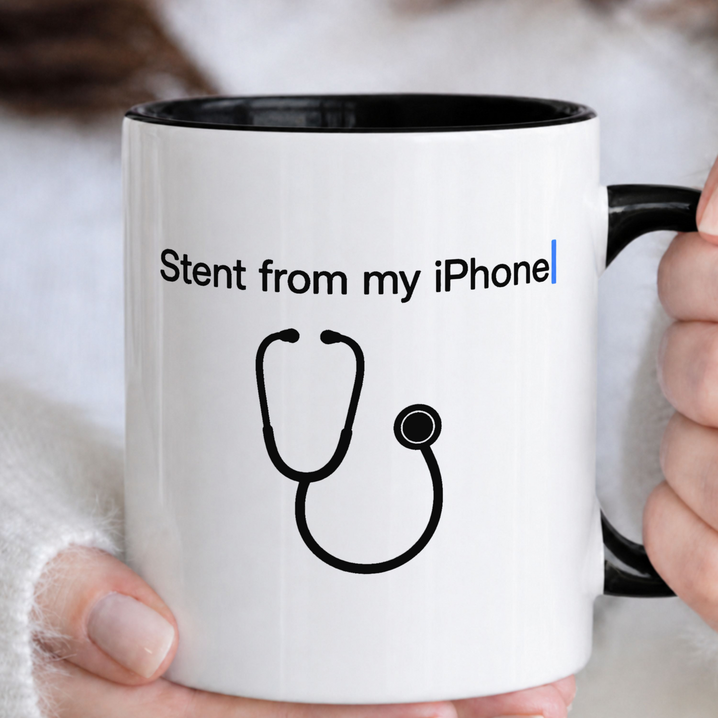 Stent From My iPhone Funny Cardiology Mug
