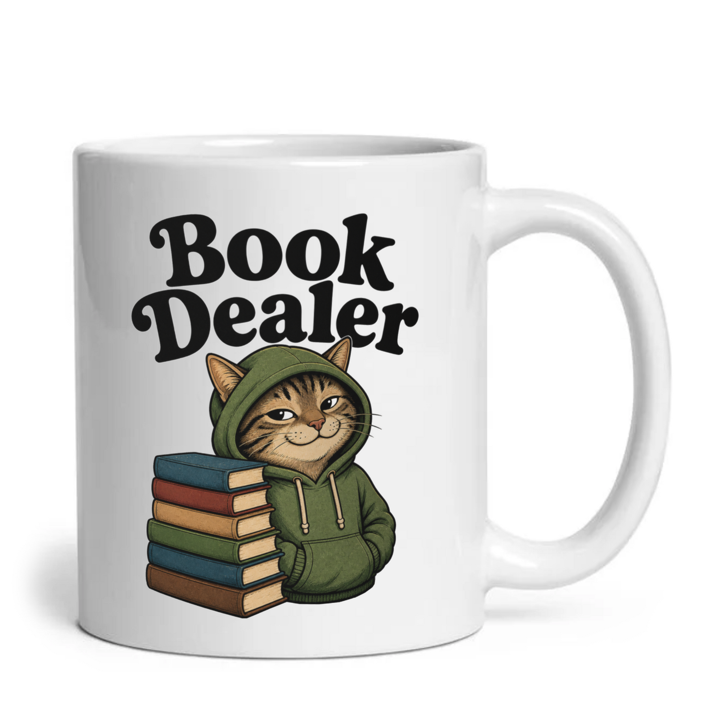 Book Dealer Cat Funny Librarian Reader Teacher Mug