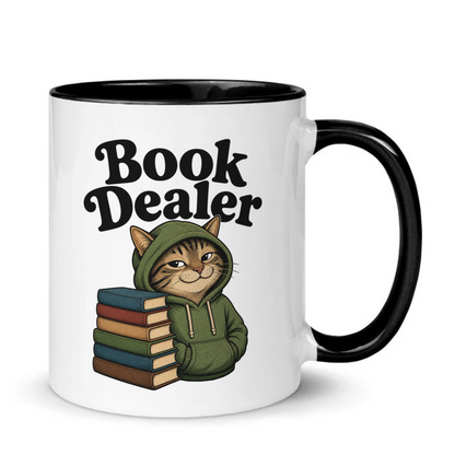Book Dealer Cat Funny Librarian Reader Teacher Mug