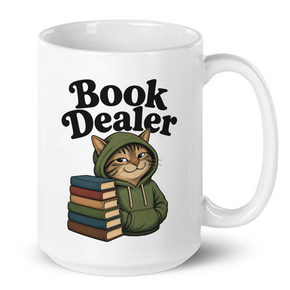 Book Dealer Cat Funny Librarian Reader Teacher Mug