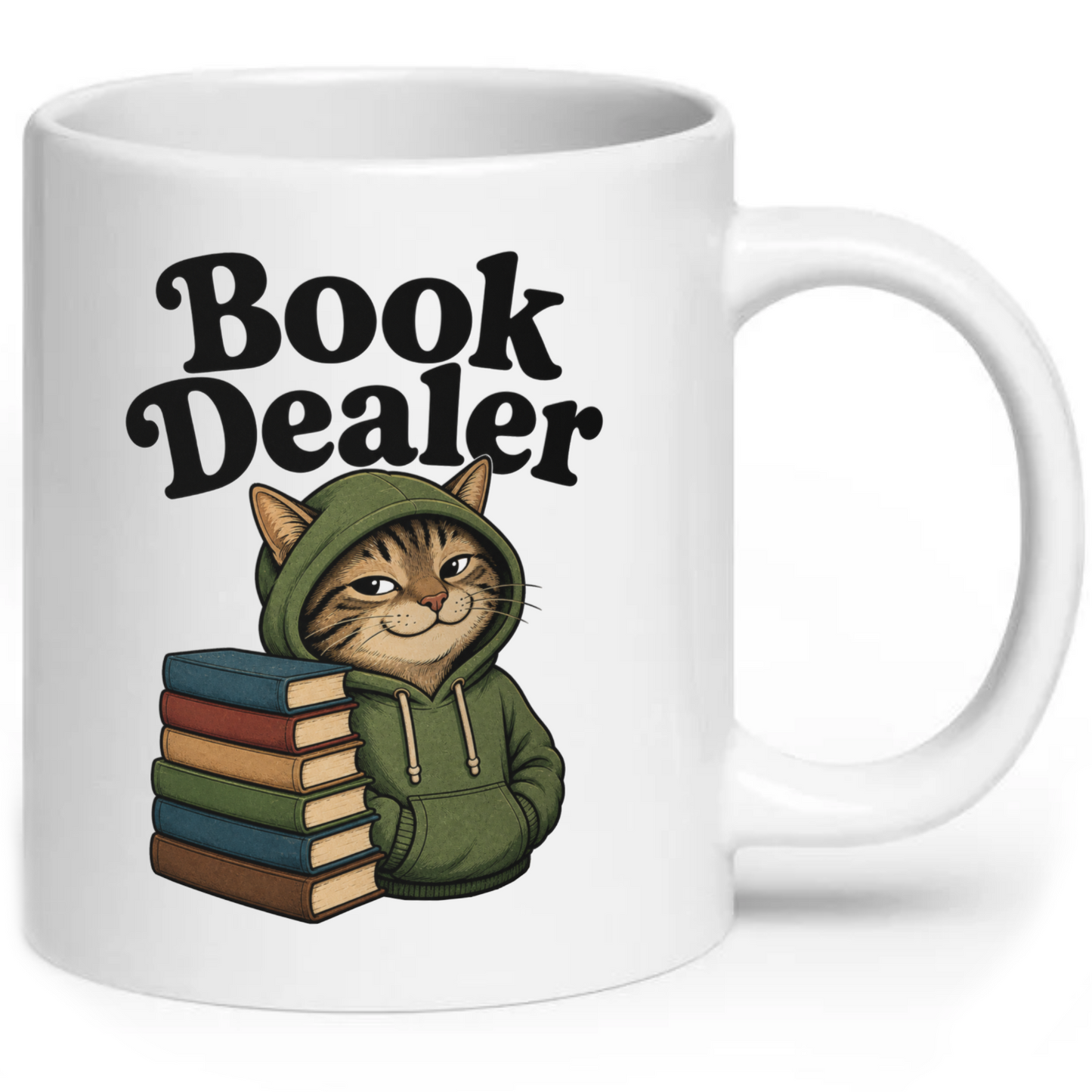 Book Dealer Cat Funny Librarian Reader Teacher Mug