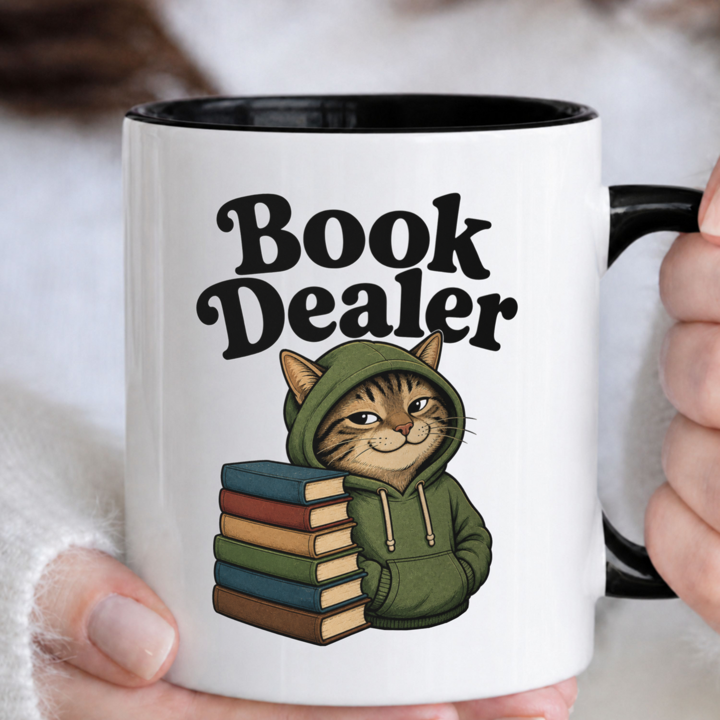 Book Dealer Cat Funny Librarian Reader Teacher Mug