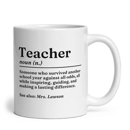 Personalised Teacher Definition Mug