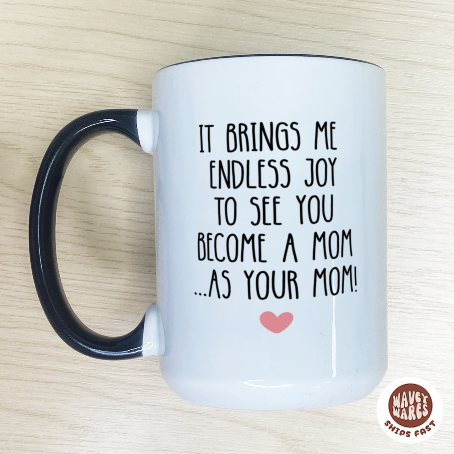 It Brings Me Endless Joy To See You Become A Mom As Your Mom Coffee Mug