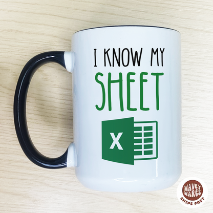 I Know My Sheet Funny Accountant Coffee Mug