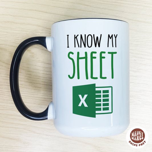 I Know My Sheet Funny Accountant Coffee Mug