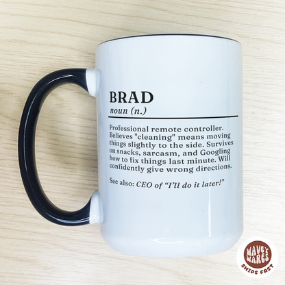 WaveyWares® Personalized Name Dictionary Definition Coffee Mug