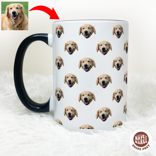 Personalized Pet Face Pattern Coffee Mug