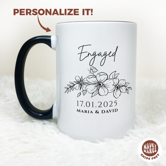 Personalized Engagement Wedding Coffee Mug