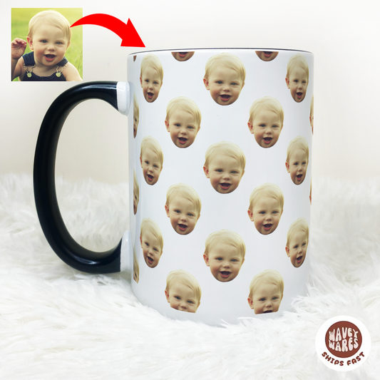 Personalized Baby Face Pattern Coffee Mug