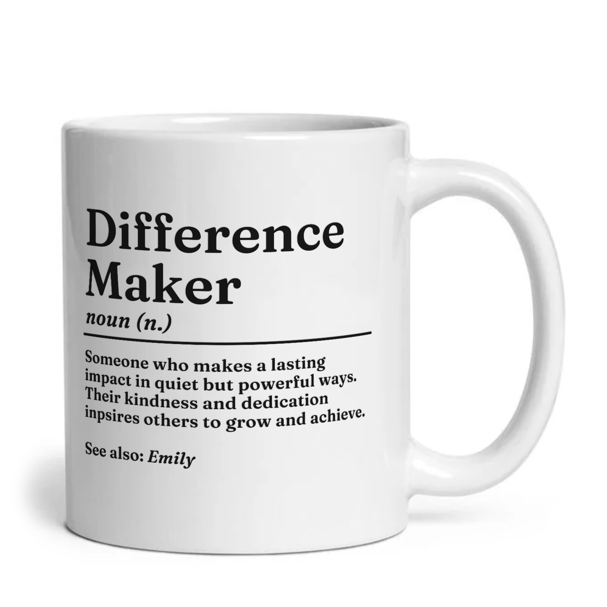 Personalised Difference Maker Definition Mug