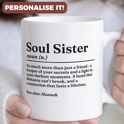 Personalised Soul Sister Definition Mug