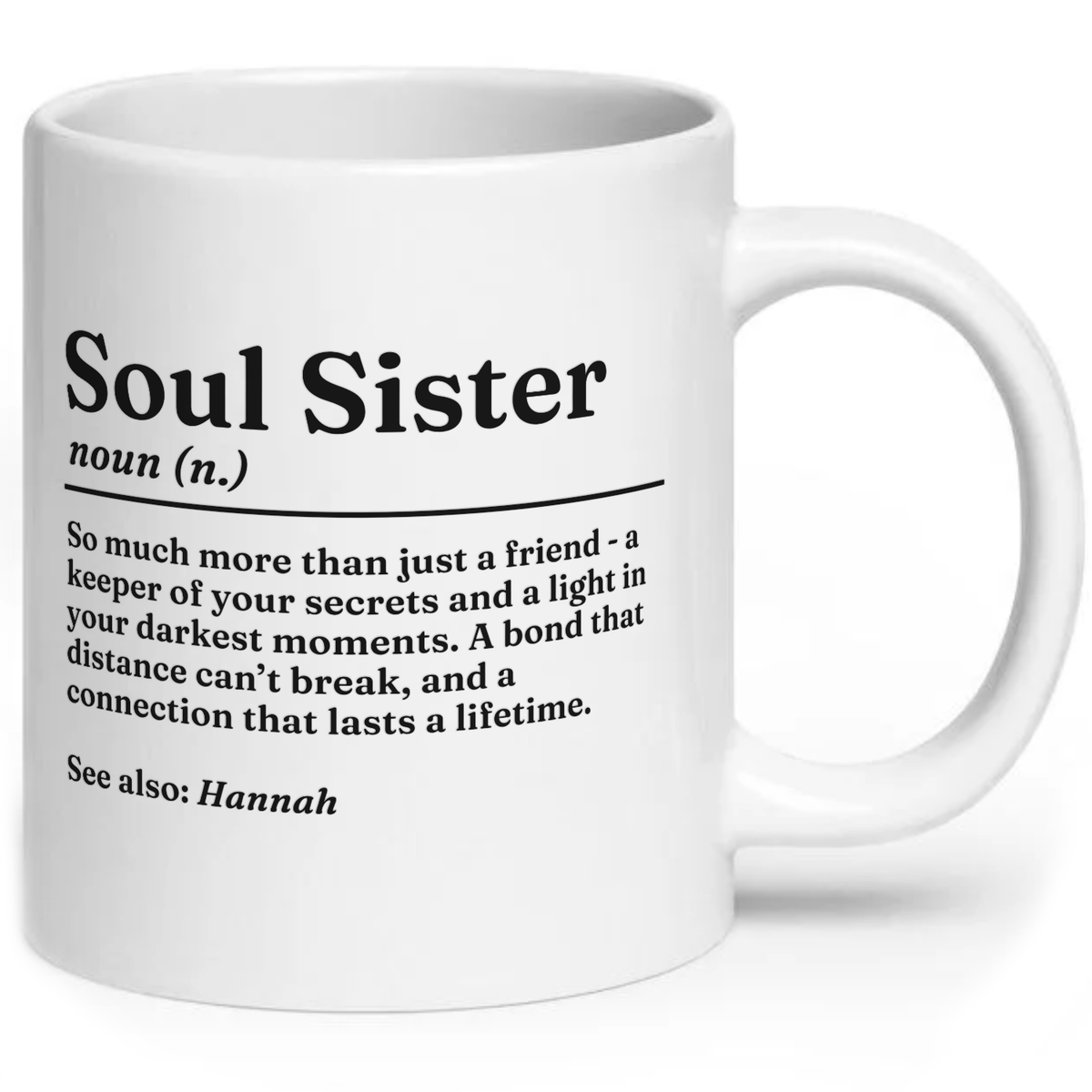 Personalised Soul Sister Definition Mug