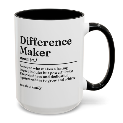 Personalised Difference Maker Definition Mug
