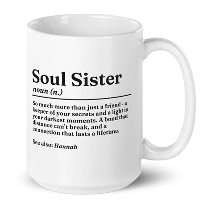 Personalised Soul Sister Definition Mug
