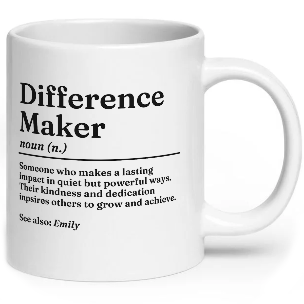 Personalised Difference Maker Definition Mug