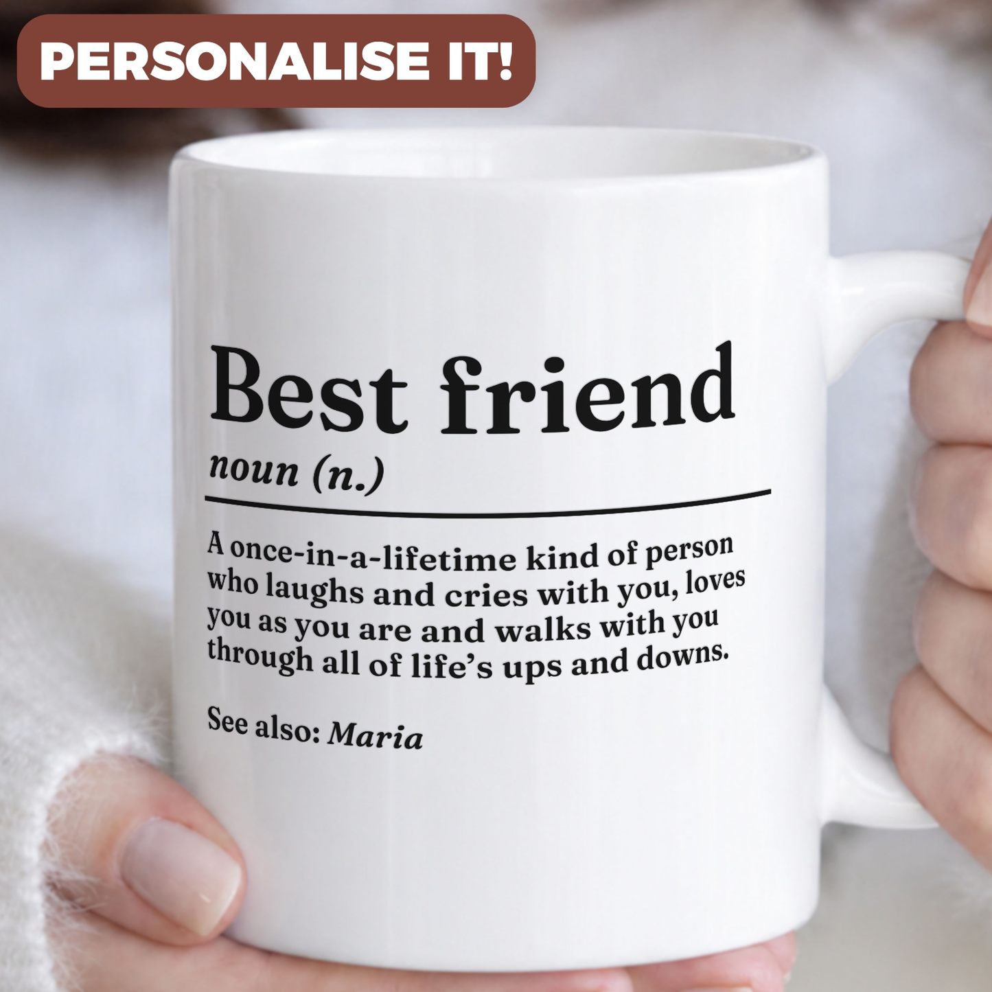 Personalised Best Friend Definition Mug