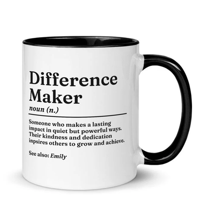 Personalised Difference Maker Definition Mug