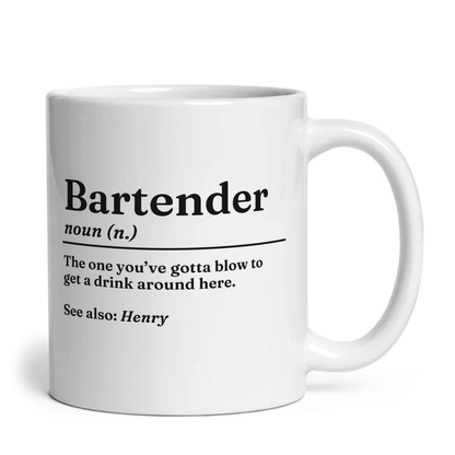 Personalised Funny Bartender Definition Mug