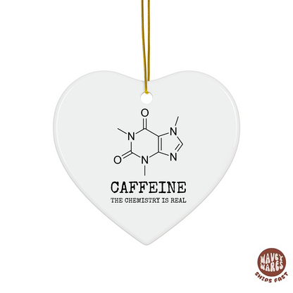 Caffeine The Chemistry Is Real Funny Science Molecule Ornament