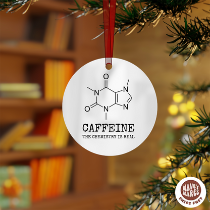 Caffeine The Chemistry Is Real Funny Science Molecule Ornament
