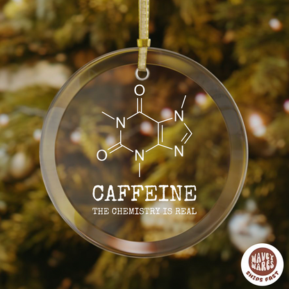 Caffeine The Chemistry Is Real Funny Science Molecule Ornament