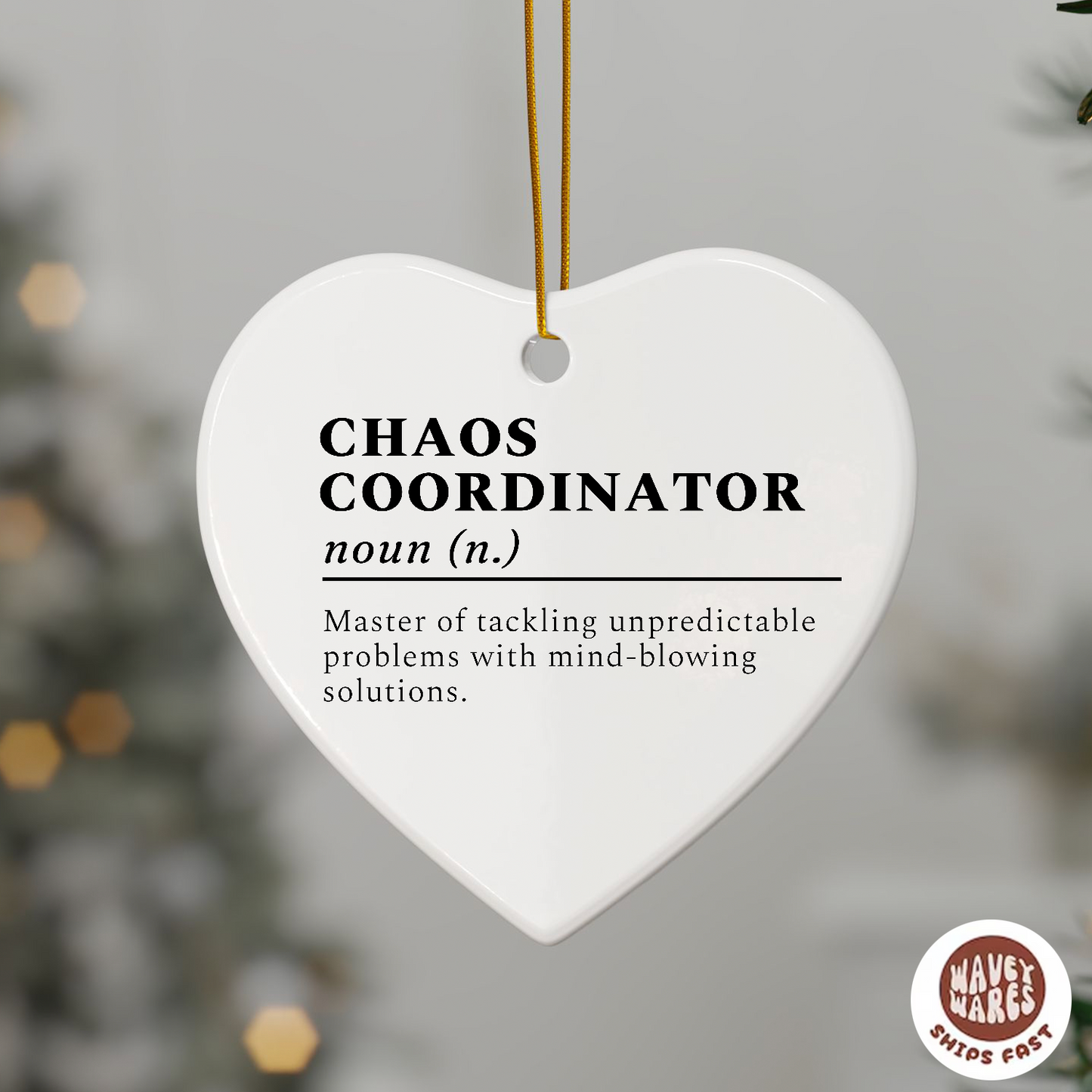 Chaos Coordinator Funny Definition Ornament