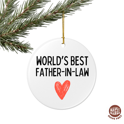 World's Best Father In Law Ornament