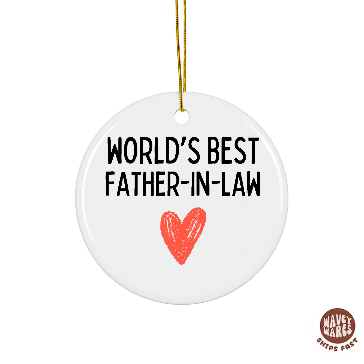 World's Best Father In Law Ornament