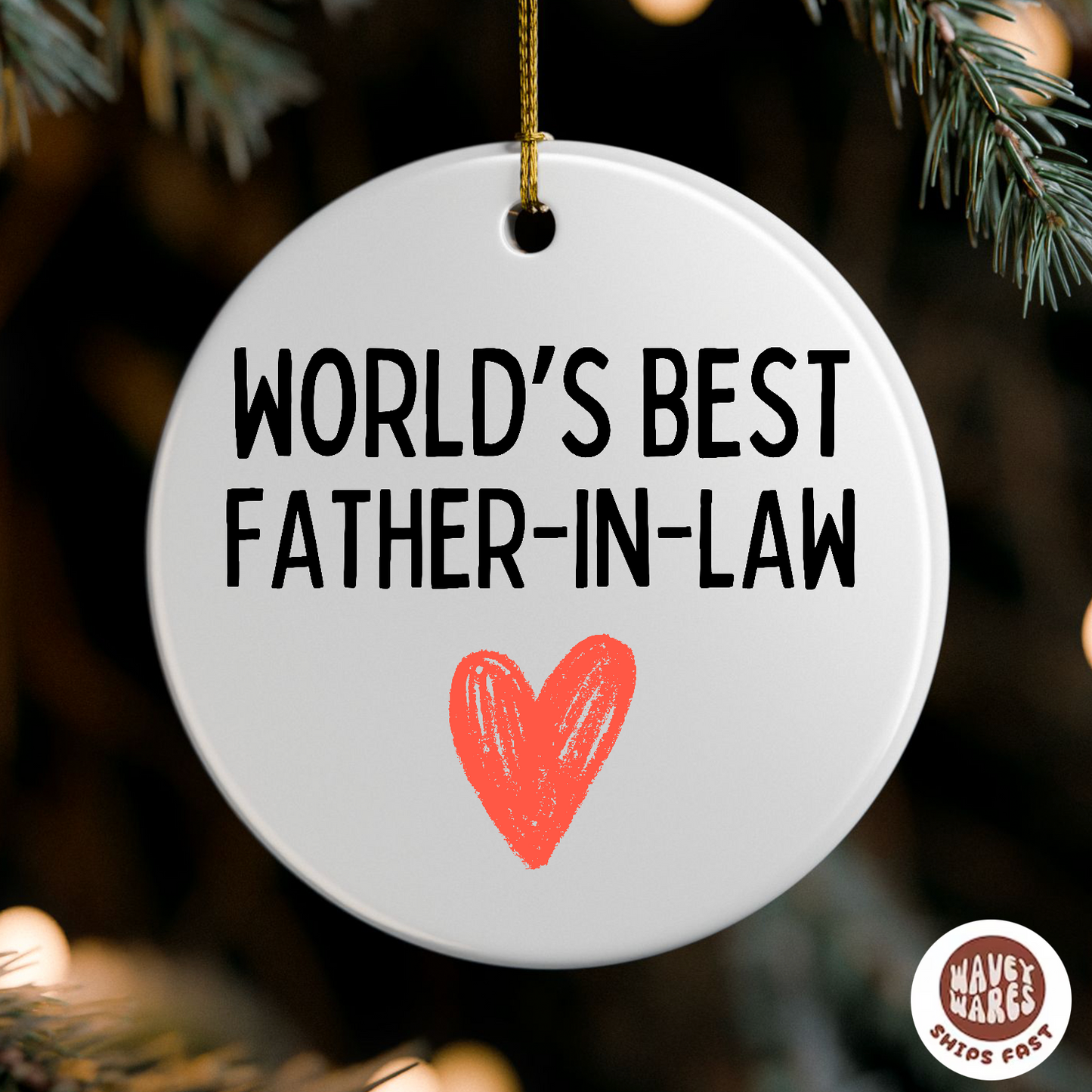 World's Best Father In Law Ornament