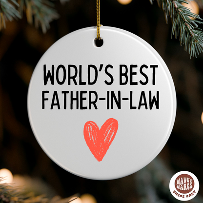 World's Best Father In Law Ornament