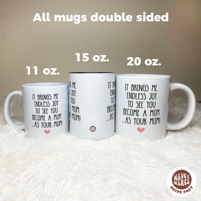 It Brings Me Endless Joy To See You Become A Mom As Your Mom Coffee Mug
