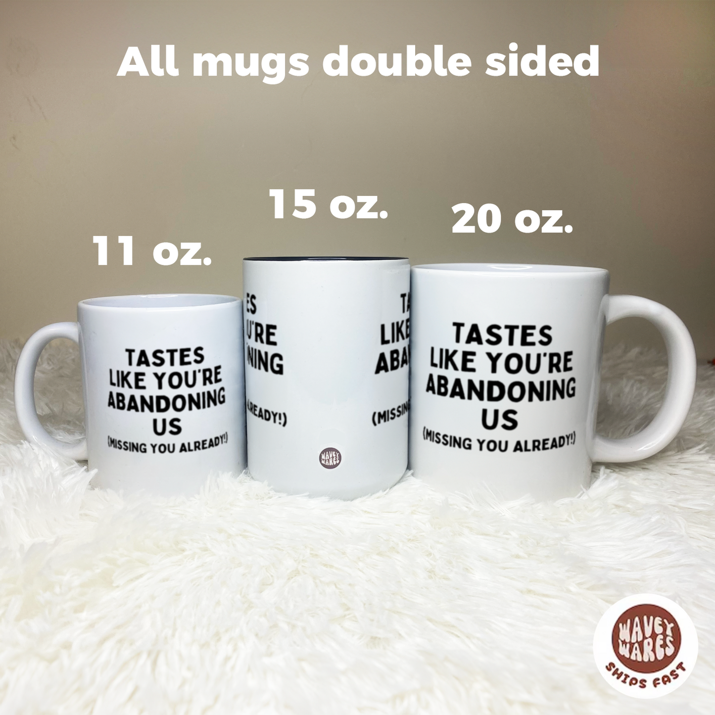 Tastes Like You're Abandoning Us Funny Coworker Retirement Gift Coffee Mug
