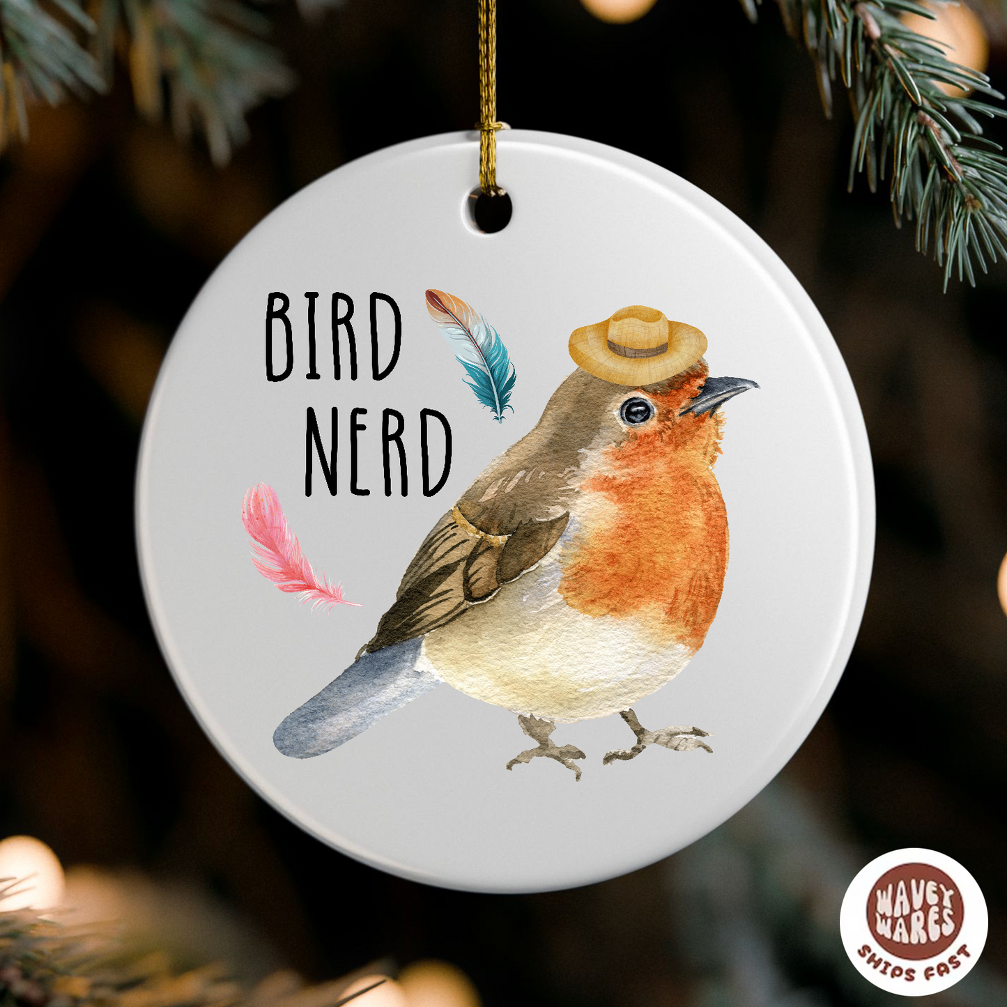 Bird Nerd Ornament