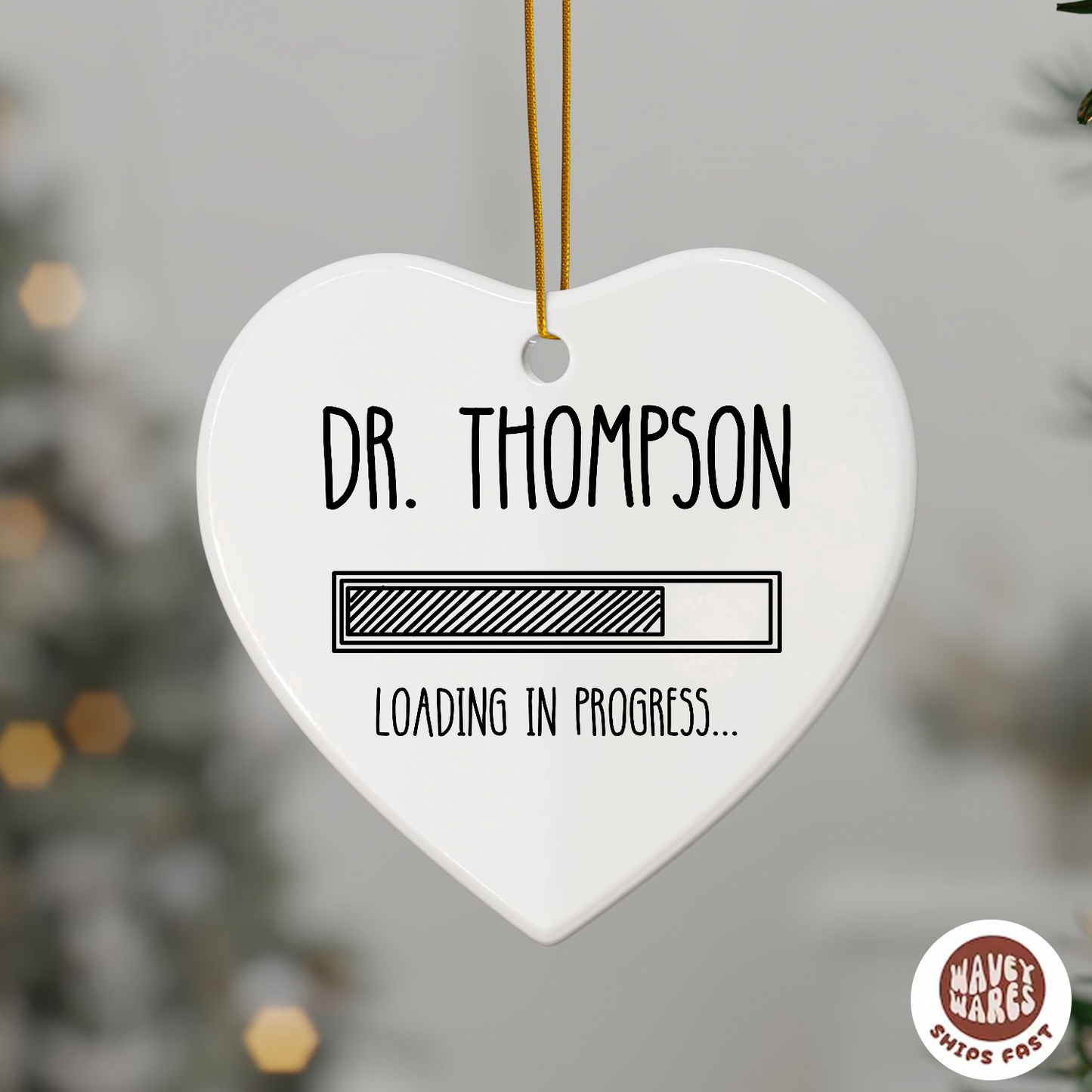 Personalized Dr Loading Medical Student Ornament