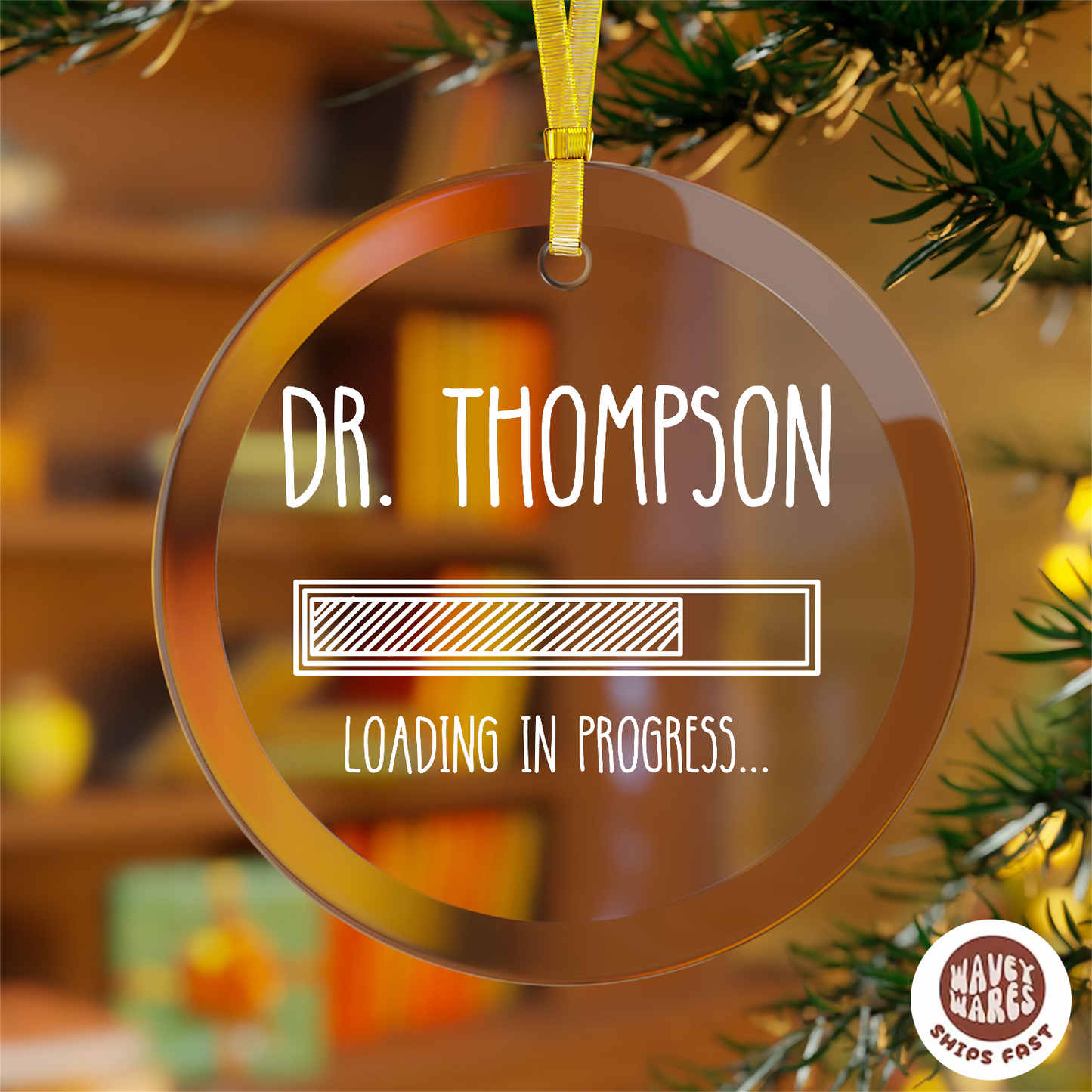Personalized Dr Loading Medical Student Ornament