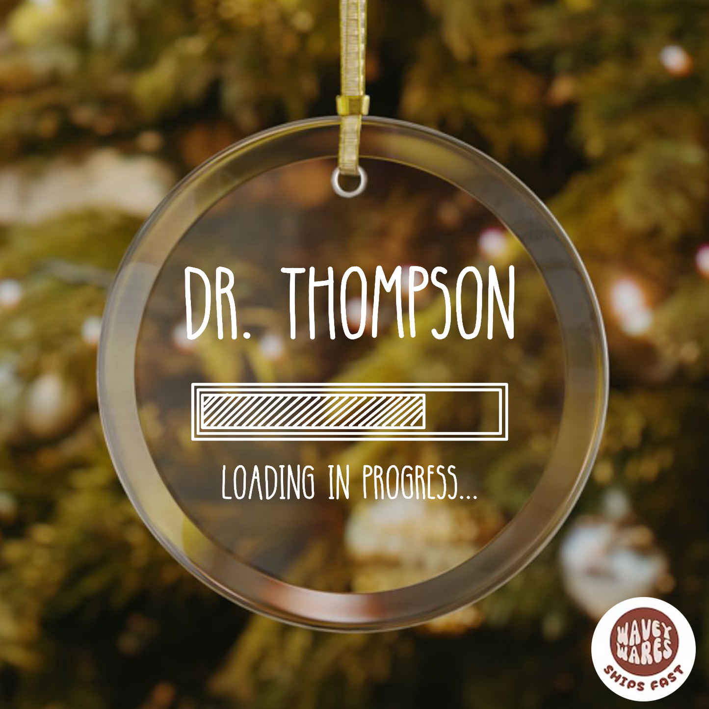 Personalized Dr Loading Medical Student Ornament