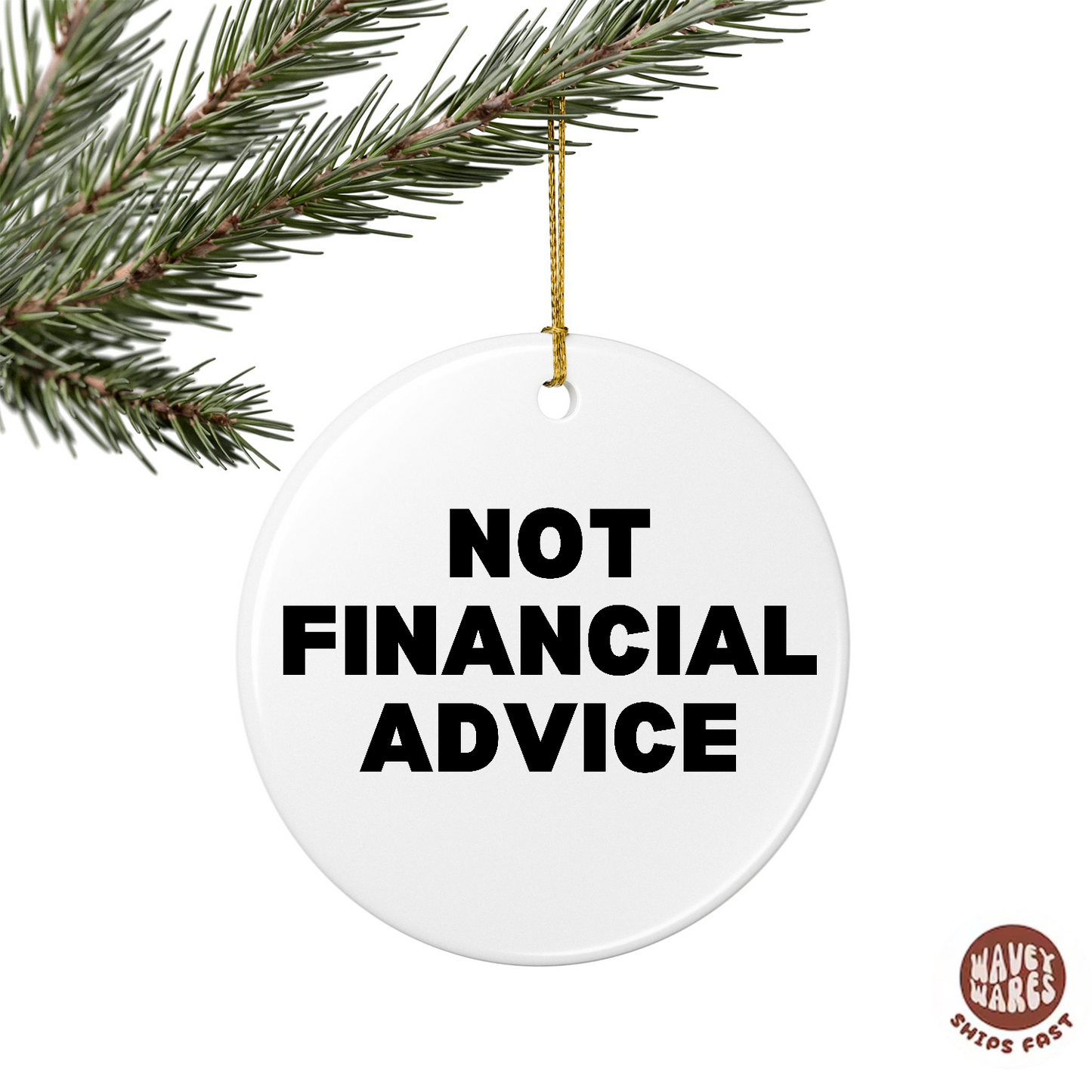 Not Financial Advice Funny Ornament