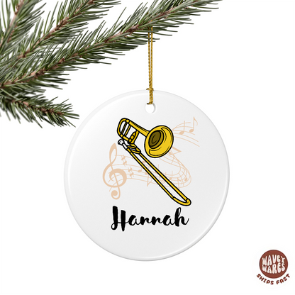Personalized Trombone Name Ornament