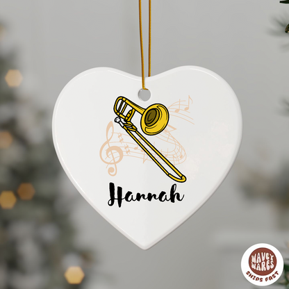 Personalized Trombone Name Ornament